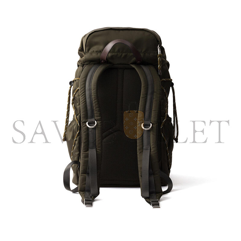 Pra*a speedrock re-nylon and leather backpack 2vz123 (46*28*22cm)